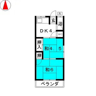 コーポ庄南【1階】の間取り