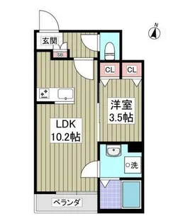 旭ヶ丘KOホームズ弐番館【1階】の間取り