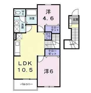 メゾン・フォレストA棟【2階】の間取り