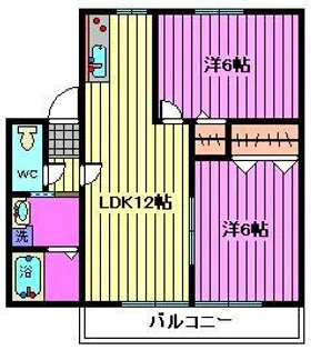 ボンボニエール【2階】の間取り