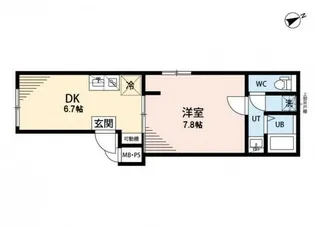 La foresta komagome【5階】の間取り
