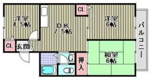 セジュール百舌鳥【2階】の間取り
