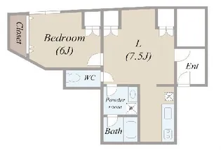 高輪ハウス【2階】の間取り