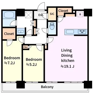 THE YOKOHAMA FRONT TOWER【34階】の間取り