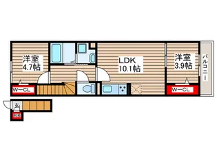 東庄レジデンス【2階】の間取り