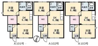 プラセール花華AB【1階】の間取り
