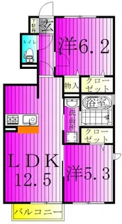 キャトルセゾンF棟【1階】の間取り