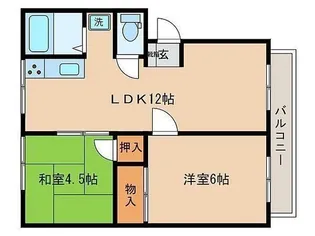 クレアンヌーヴ平岡A【1階】の間取り