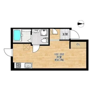 桜リーフ横浜【1階】の間取り