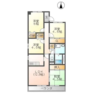ハーモニーセブン【10階】の間取り