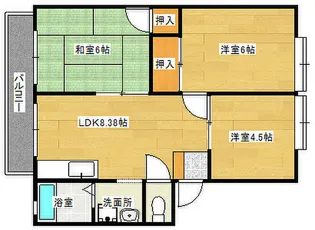 エステート宇品【2階】の間取り