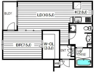 ピアッツァデルキーナ【2階】の間取り