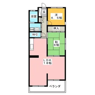 レジデンスNAITO【3階】の間取り