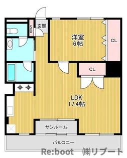 【分譲賃貸】西船橋セントラルマンション【7階】の間取り