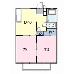横塚ハイツ B【1階】の間取り