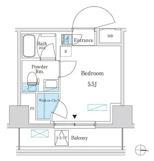 パークアクシス錦糸町スタイルズ【4階】の間取り