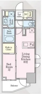 グランリビオ芝大門【2階】の間取り
