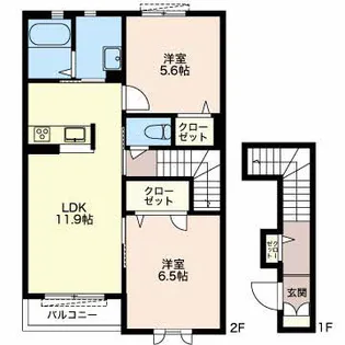 グランメールA【2階】の間取り