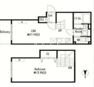 プライマル四谷荒木町【4階】の間取り