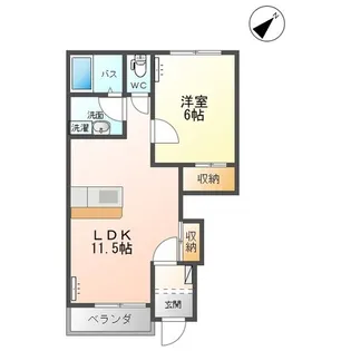 シャインヒルズ【1階】の間取り