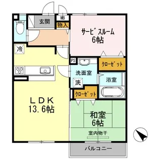 サンスクエア千里万博 B棟【2階】の間取り