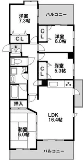 フリーリー守恒【2階】の間取り
