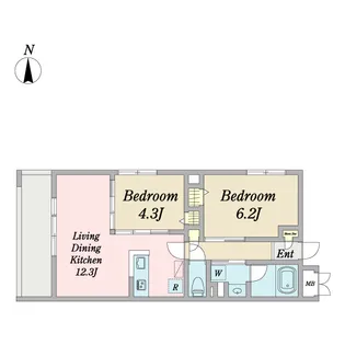 ラウレア・日暮里【4階】の間取り