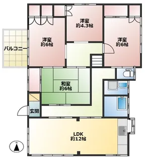 山長アパート【2階】の間取り