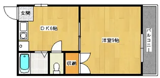 メゾン宮の町【1階】の間取り