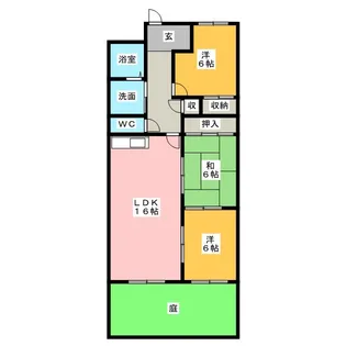 ル・ポール東浜【1階】の間取り