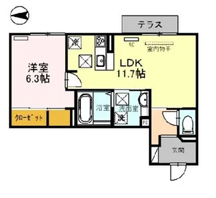 ボレアスII【1階】の間取り