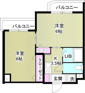 レスパス【3階】の間取り