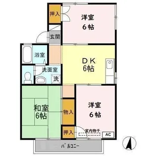 プレジール堀溝 B棟【2階】の間取り