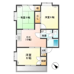 サニーハイツ垂坂【2階】の間取り