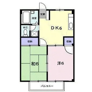 シティハイツ明神A【2階】の間取り