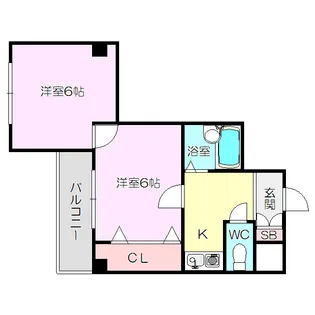 新大阪パート2【6階】の間取り