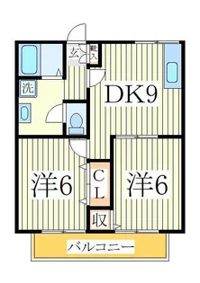 ファミーユ宮前A【2階】の間取り