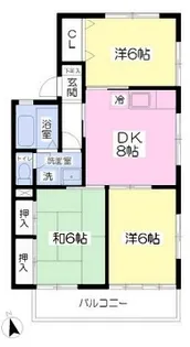 千代田的場ファミリアB棟【1階】の間取り