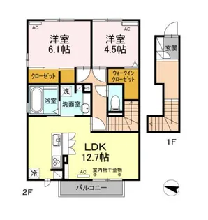 シャルモント【2階】の間取り