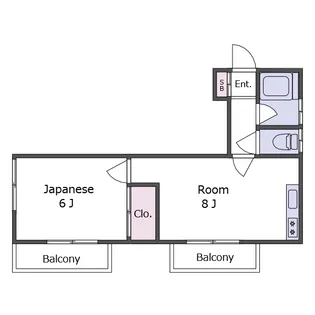 グリーンハウスC棟【2階】の間取り