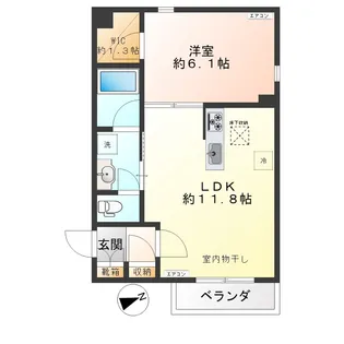 PEONY NOGATA【1階】の間取り