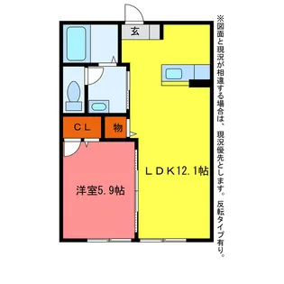 シャーメゾン水上【1階】の間取り