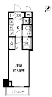 ルクレ日本橋馬喰町【5階】の間取り
