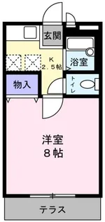 コーポウインズA【1階】の間取り
