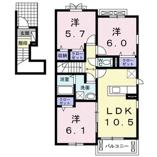エスケー レジデンス【2階】の間取り
