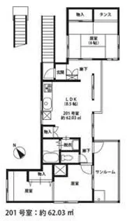 VILLA西ヶ原【2階】の間取り