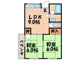 第一惣友ハイツ【2階】の間取り