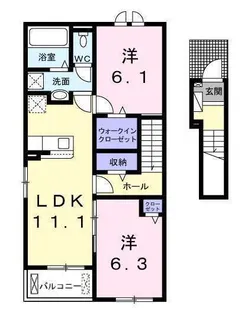 ライラック A【2階】の間取り