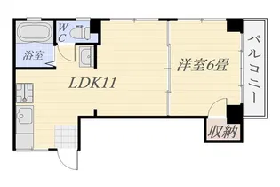 ラピネ鴨池壱番館【2階】の間取り