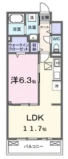 ヒカルサ東加古川【1階】の間取り